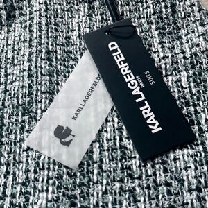 Karl Lagerfeld Black and White Tweed Suit